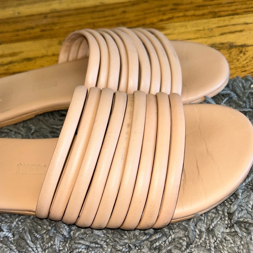 TKEES CARO Nude Tan Slide Sandals Size 8 - Picture 2 of 9